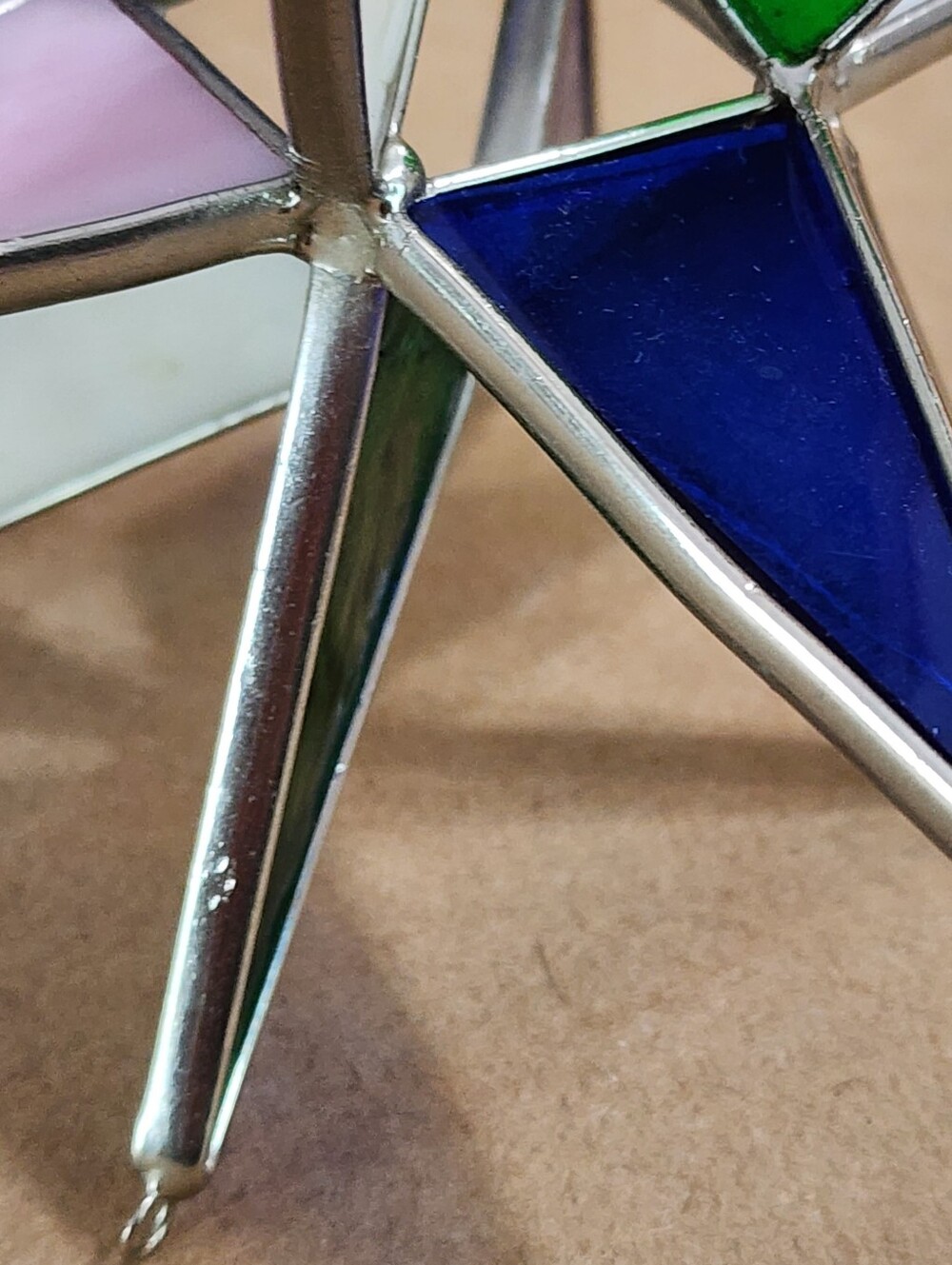 12 Point Stained Glass Moravian Star Multicolor Topper Ornament Suncatcher 5.75" - Picture 8 of 11